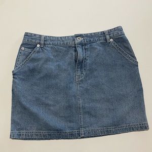 Vintage 2000s DKNY y2k jean mini skirt